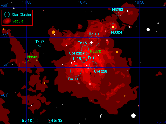 A map of the Eta Carina nebula