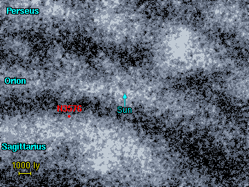 The location of the NGC 3576 nebula