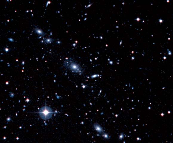 The large elliptical galaxy near the centre is 